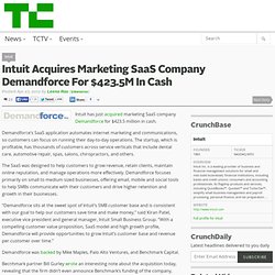 Intuit Acquires Marketing SaaS Company Demandforce For $423.5M In Cash