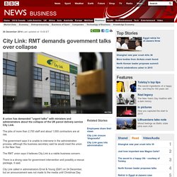 City Link: RMT demands government talks over collapse