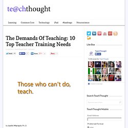 The Demands Of Teaching: 10 Top Teacher Training Needs