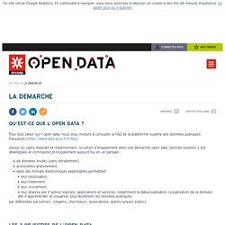 LA DEMARCHE - Site Open data Onisep