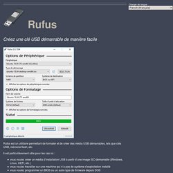 Rufus - Créez une clé USB démarrable de manière facile