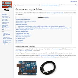 Guide démarrage Arduino — MCHobby - Wiki