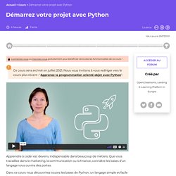 Démarrez votre projet avec Python