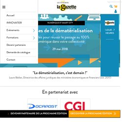 Assises de la dématérialisation - La Gazette des communes 2018