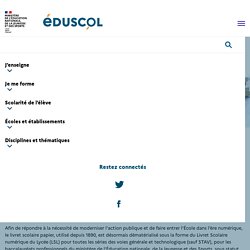 Dématérialisation du Livret Scolaire du Lycée (LSL)