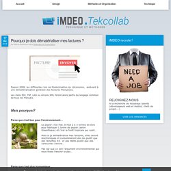 Pourquoi je dois dématérialiser mes factures ? - Veille technologique et technique par l'agence de développement web iMDEO