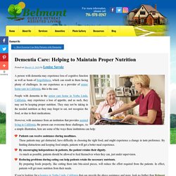Dementia Care: Helping to Maintain Proper Nutrition