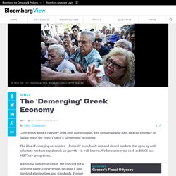 The 'Demerging' Greek Economy
