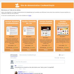 CMS Made Simple France - Démonstration de CmsMadeSimple