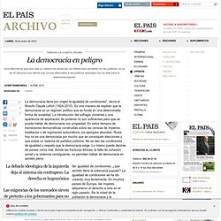 La democracia en peligro · ELPAÍS.com