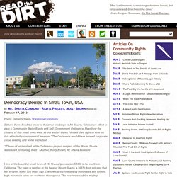Democracy Denied in Small Town, USA — Read The Dirt