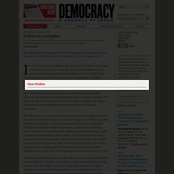 James Kwak for Democracy Journal: Failure Is an Option