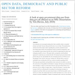 Open data, democracy and public sector reform