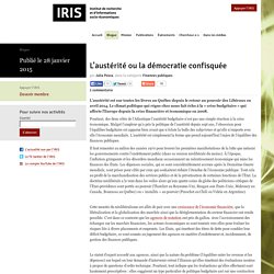 L’austérité ou la démocratie confisquée