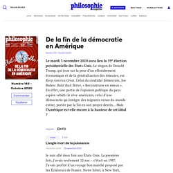De la fin de la démocratie en Amérique - Philosophie magazine n° 143
