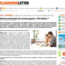 Démocratisation du serious game : VTS Editor™