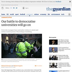 Our battle to democratise universities will go on