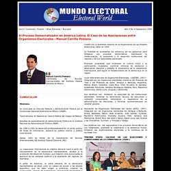 El Proceso Democratizador en América Latina: El Caso de las Asociaciones entre Organismos Electorales - Manuel Carrillo Poblano