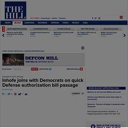 Inhofe joins with Democrats on quick Defense authorization bill passage
