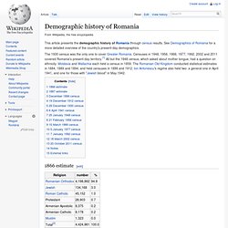 Demographic history of Romania