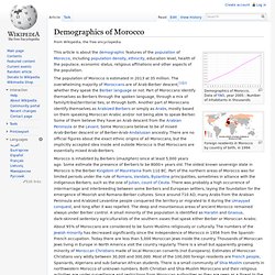 Demographics of Morocco