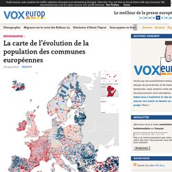 Démographie : La carte de l’évolution de la population des communes européennes