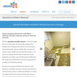 Demolition and Debris Removal Services in Michigan