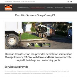 Demolition Services in Orange County, CA