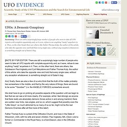 UFOs: A Demonic Conspiracy