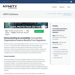 CPDP Conference 2015: Demonstrating Accountability