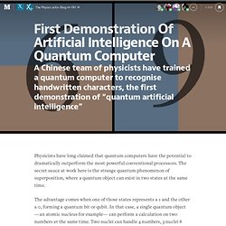 First Demonstration Of Artificial Intelligence On A Quantum Computer — The Physics arXiv Blog