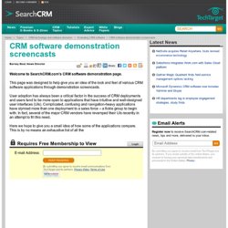 CRM software demonstration screencasts