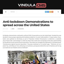 Anti-lockdown Demonstrations to spread across the United States