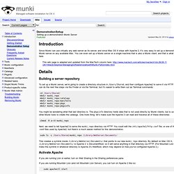 DemonstrationSetup - munki - Setting up a demonstration Munki Server - Managed software installation for OS X