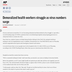 Demoralized health workers struggle as virus numbers surge