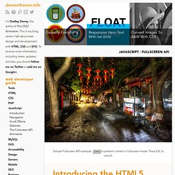 Introducing the HTML5 FullScreen API