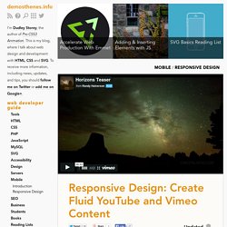 Responsive Design: Create Fluid YouTube and Vimeo Content