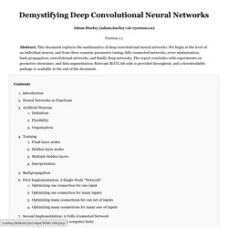 Demystifying Deep Convolutional Neural Networks - Adam Harley (2014)