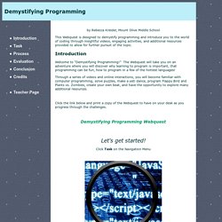 Demystifying Programming: Introduction