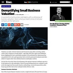 Demystifying Small Business Valuation