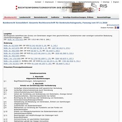 Denkmalschutzgesetz - Bundesrecht konsolidiert, Fassung vom 30.09.2020