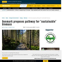 Denmark proposes pathway for ‘sustainable’ biomass