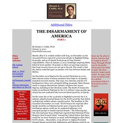 The Disarmament of America, Part 1