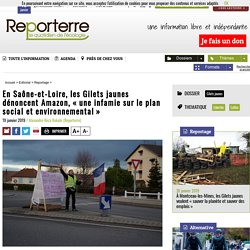 En Saône-et-Loire, les Gilets jaunes dénoncent Amazon, « une infamie sur le plan social et environnemental »