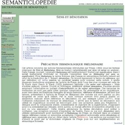 Sens et dénotation - Sémanticlopédie