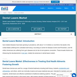 Future Market Insights Presents DENTAL LASERS Market Growth Projections in a Revised Study Based on COVID-19 Impact