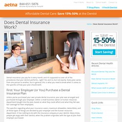 How does dental insurance work?