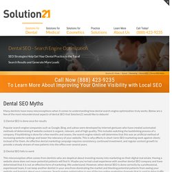 Dental SEO Myths