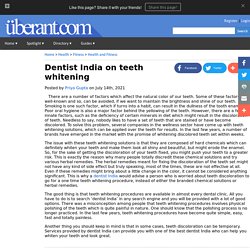 Dentist India on teeth whitening