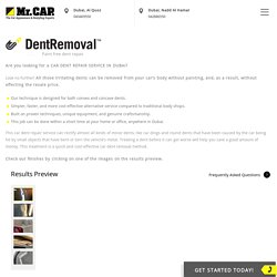DentRemoval™ - Car Dent Repair in Dubai - MrCAP